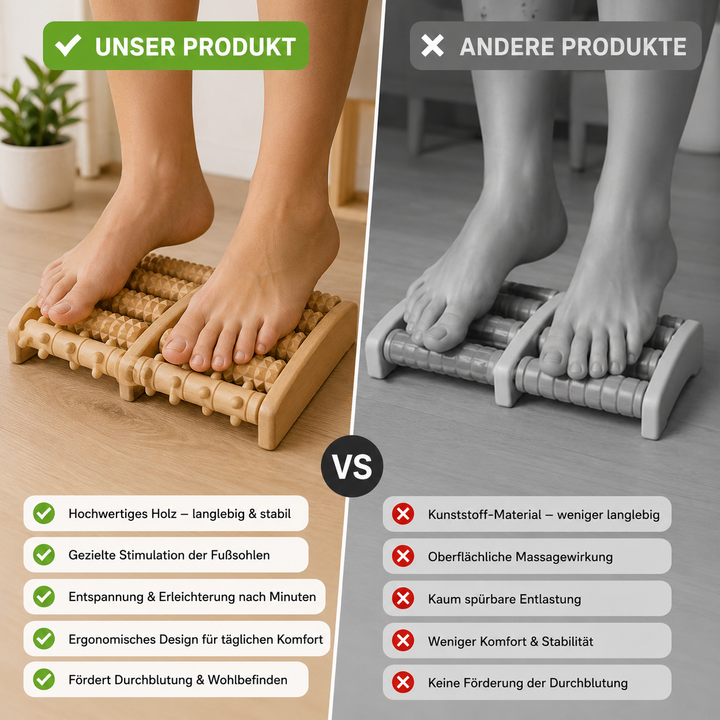 Foot massage board made of wood – reflex zone massage | Stornfield