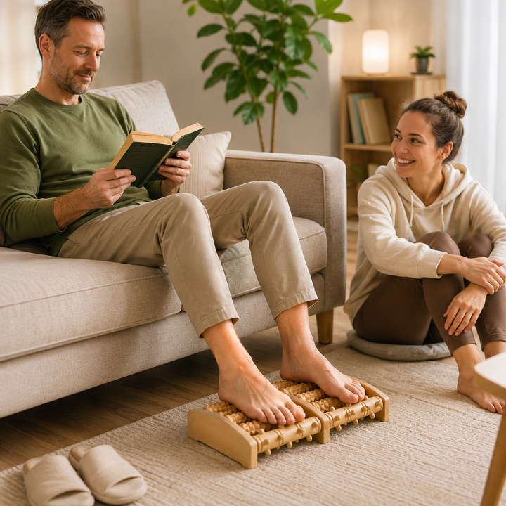 Foot massage board made of wood – reflex zone massage | Stornfield