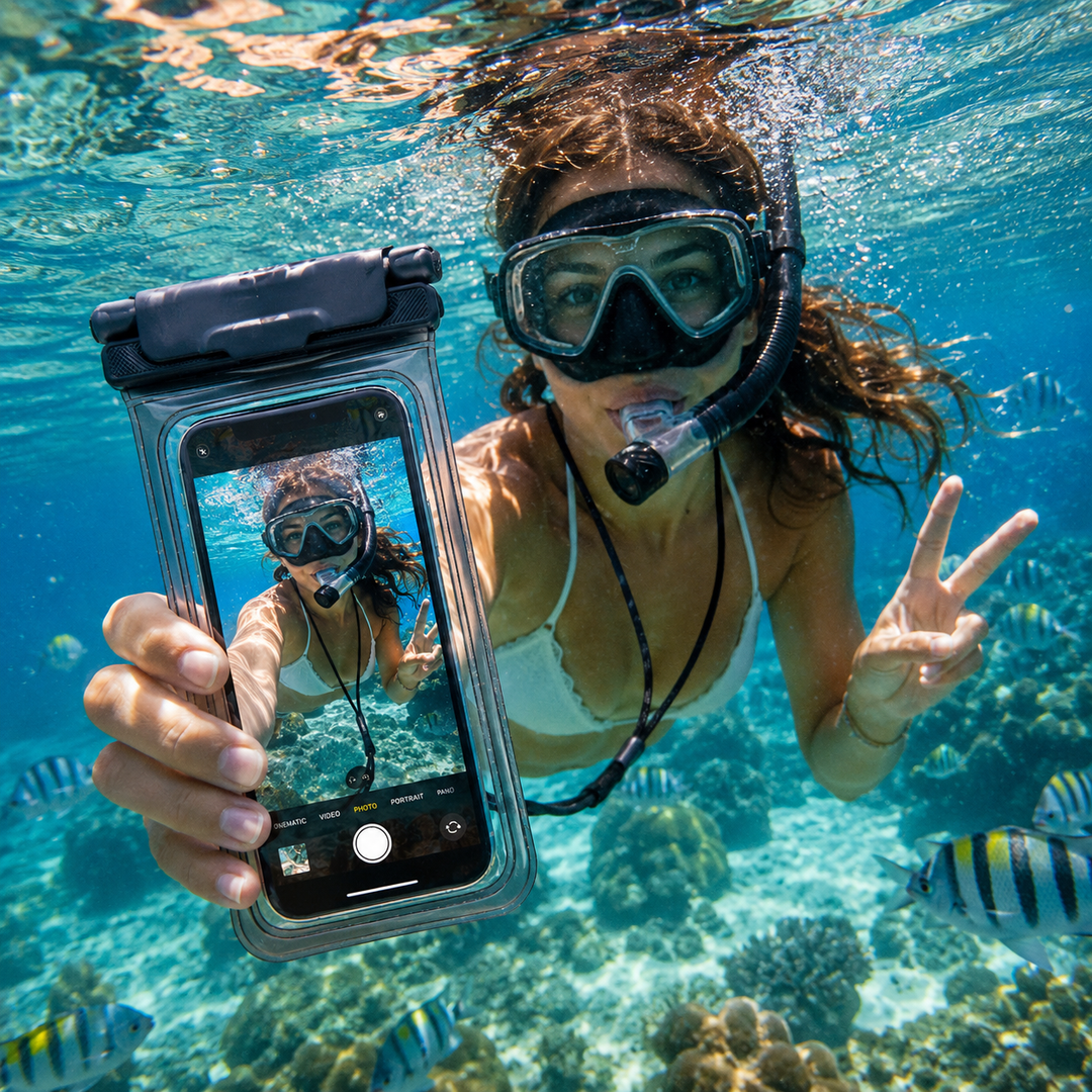 Water-repellent smartphone case with neck strap | Stornfield