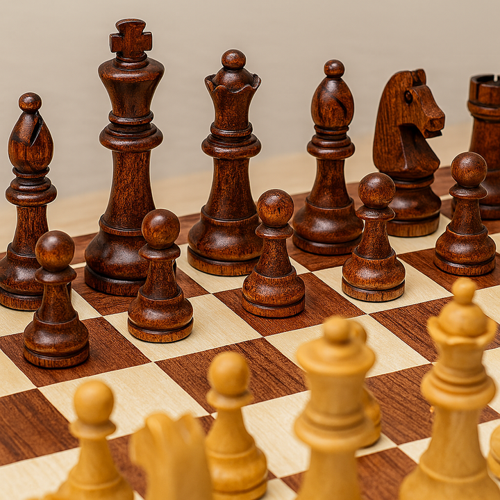 Chesstra Chess Set made of Wood – Handmade, foldable with luxurious workmanship | Stornfield