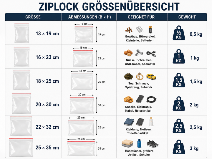 Resealable Ziplock bags 100-pack | Stornfield