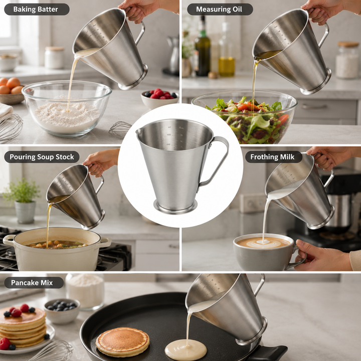 Measuring cup stainless steel 0.5 L with internal marking | Stornfield
