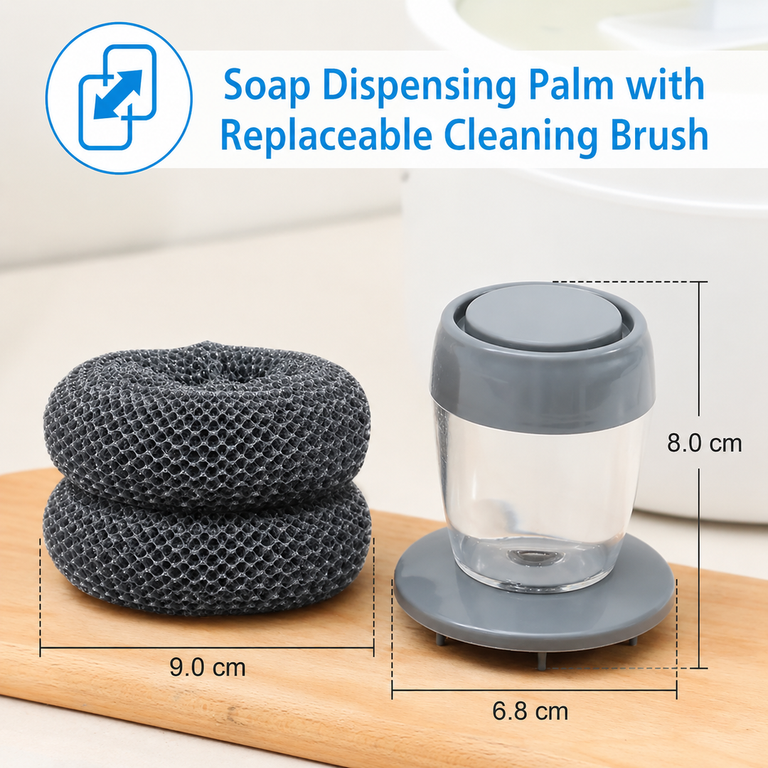 Kitchen soap dispenser with hand brush | Stornfield