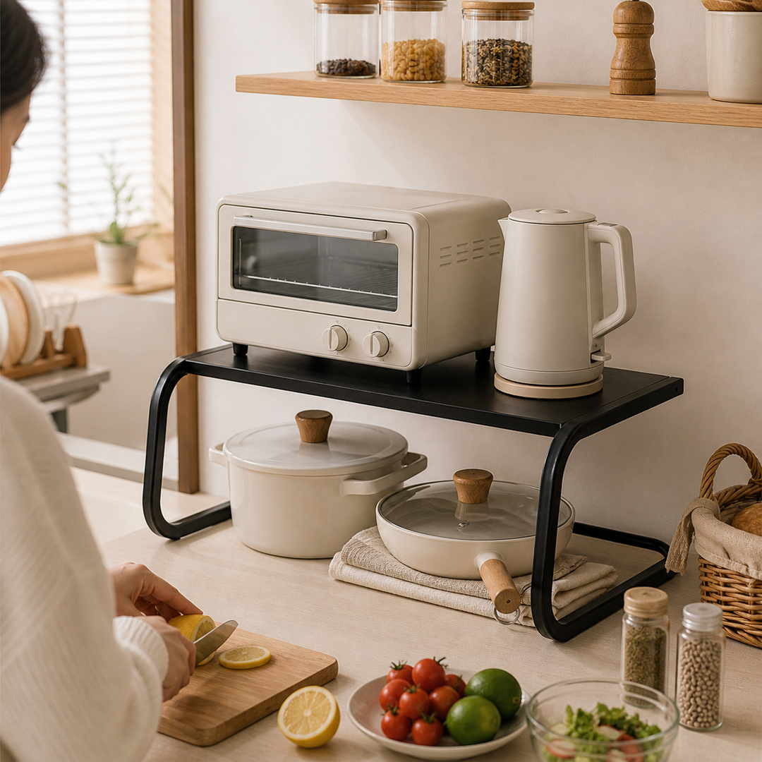 SpaceRack™ Kitchen Shelf 2 Levels Without Drilling | Stornfield