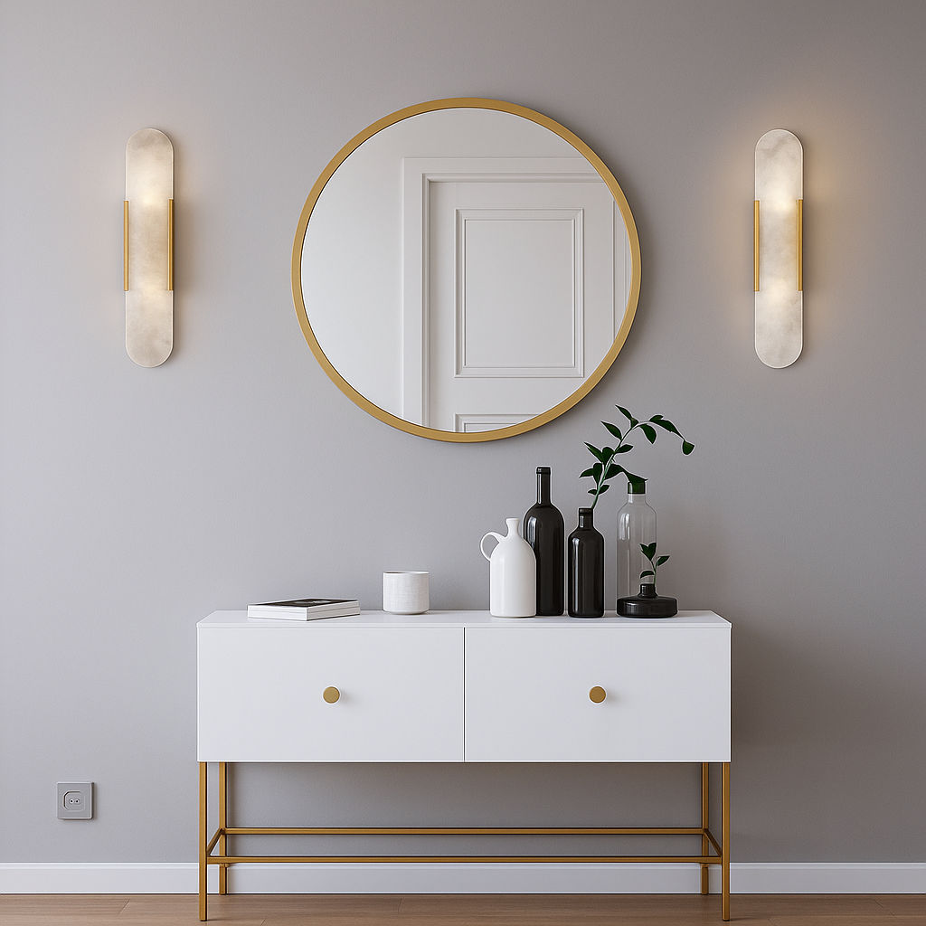 Modern Marble Bedside Sconce Light - Elegant Wall Fixture | Stornfield