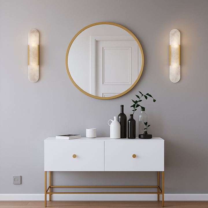 Modern Marble Bedside Sconce Light - Elegant Wall Fixture | Stornfield