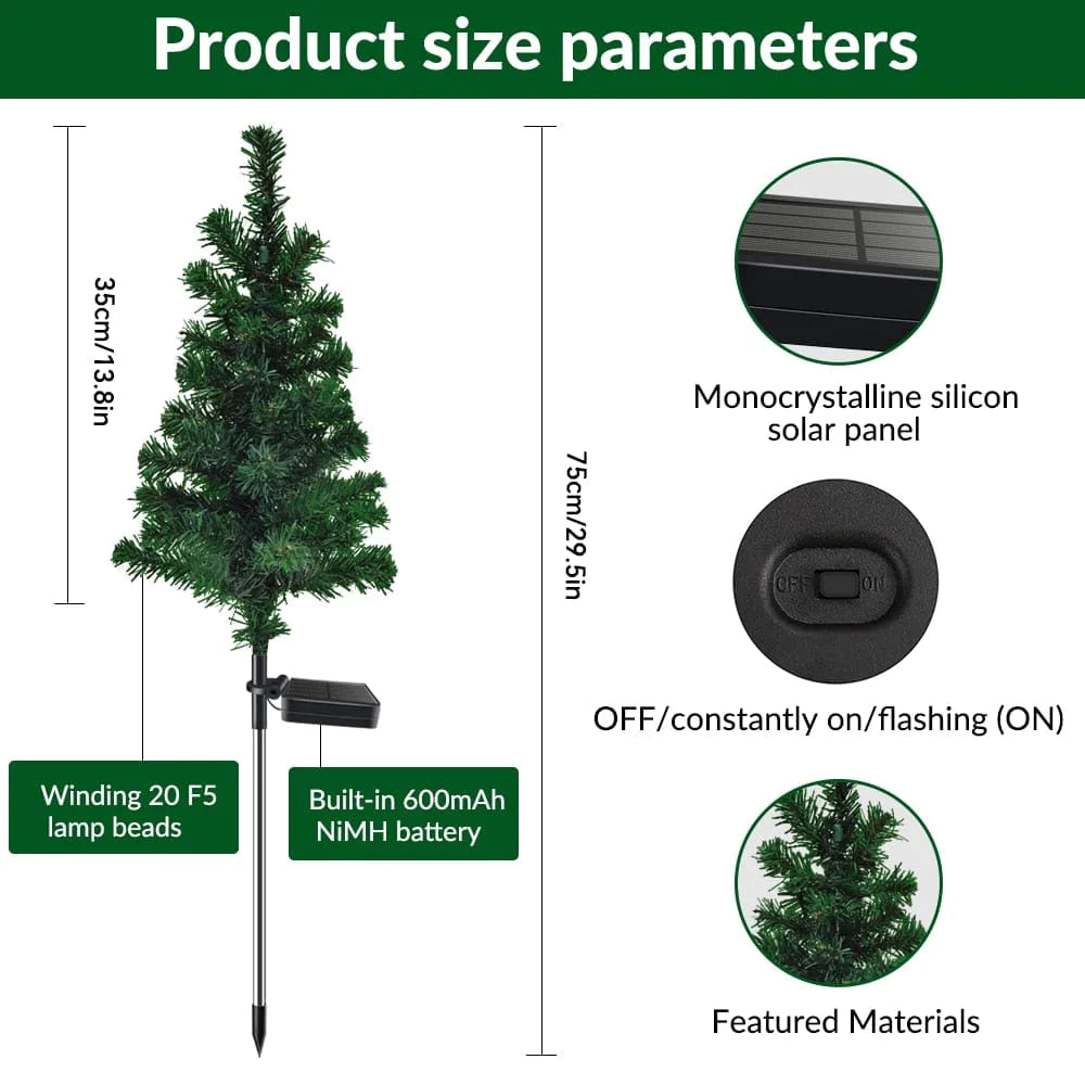 Christmas Tree Solar Garden Light Stornfield