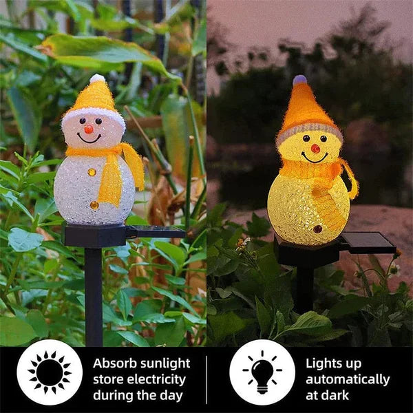 Solar-Powered Snowman Lamp - SolarSnow | Stornfield
