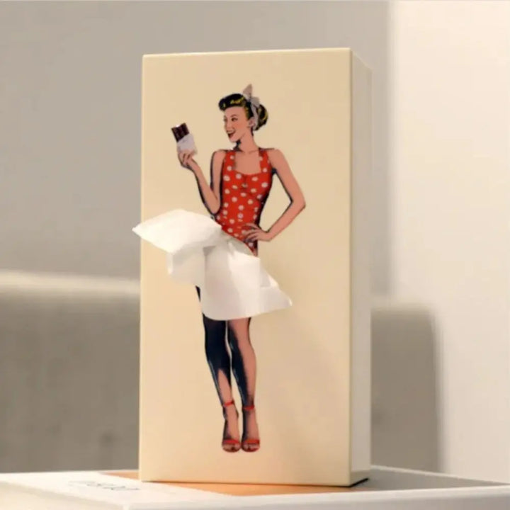 Retro Woman Tissue Box | Stornfield