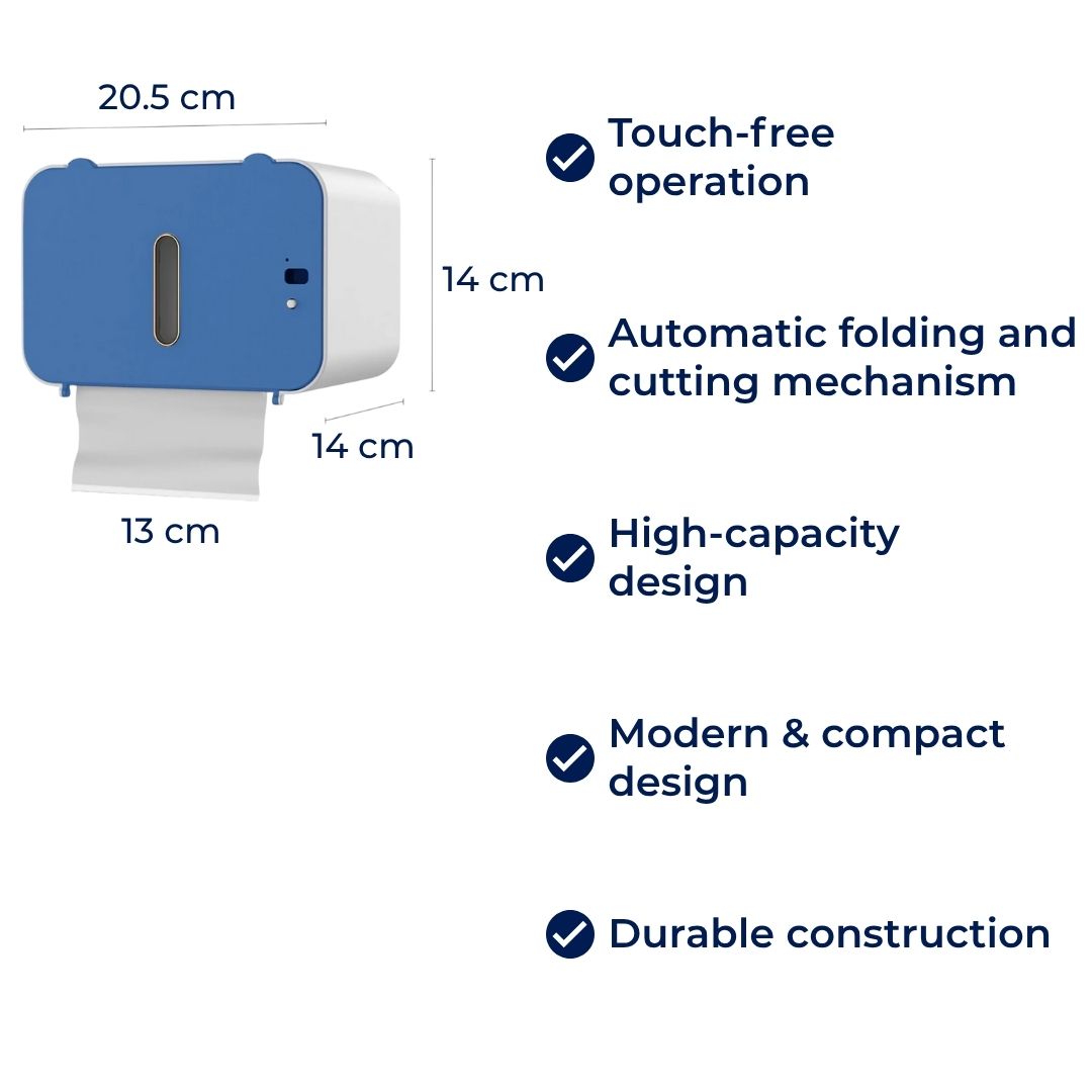 CleanGuard | Touchless Toilet Paper Dispenser – Sensor Activated – Auto-Retract Cut – For Stornfield High-Traffic Restrooms