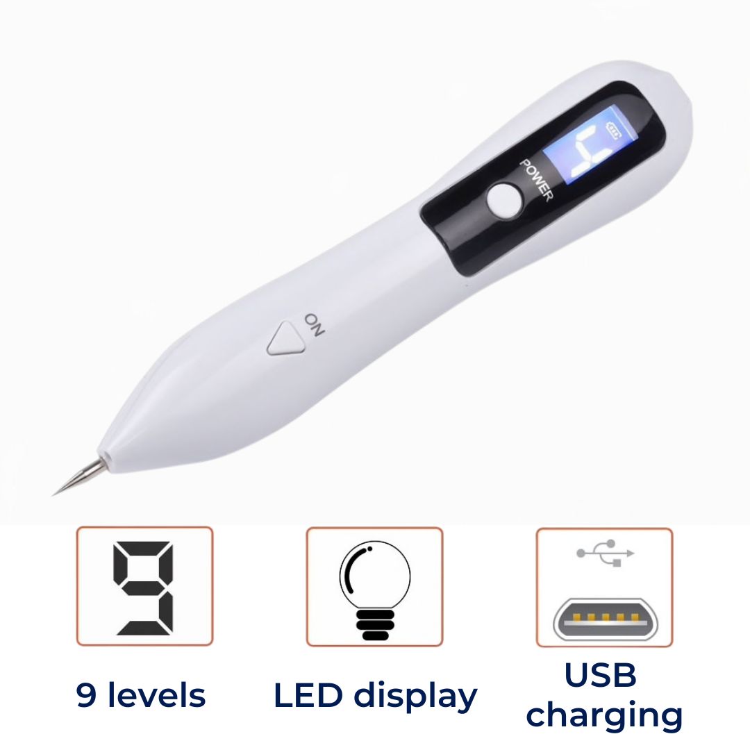 DermaGlow | Mole Removal Pen – Non-Invasive Plasma – Cordless & Rechargeable – At-Home Skin Tag & Freckle Treatment Stornfield