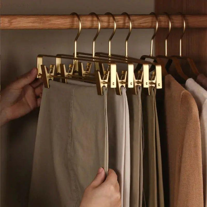 Clip Ease - Elegant Matte Trouser Hangers (1+4 Pieces) | Stornfield