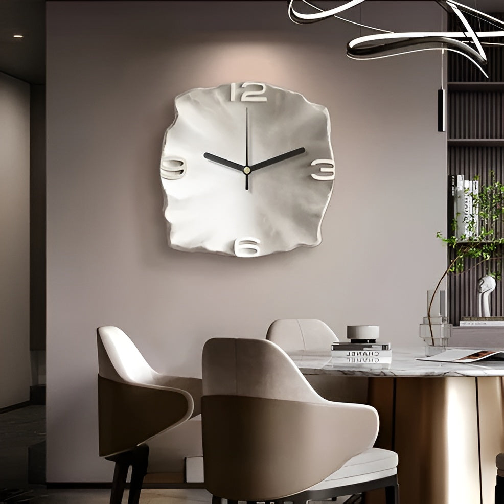 Sandstone Wall Clock – Modern 3D Design | Decorative for Living Rooms and Offices | Stornfield