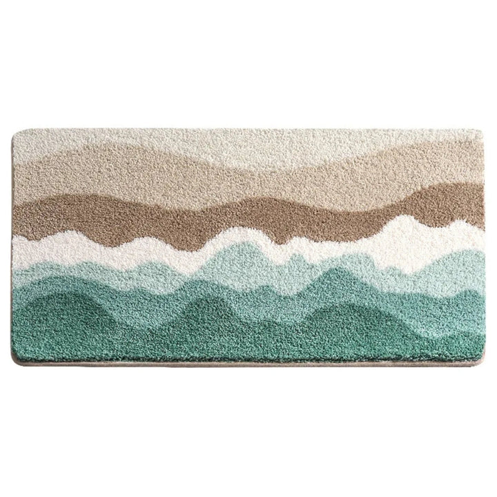 Stornfield | Coastal Wave Pattern Non-Slip Bath Mat