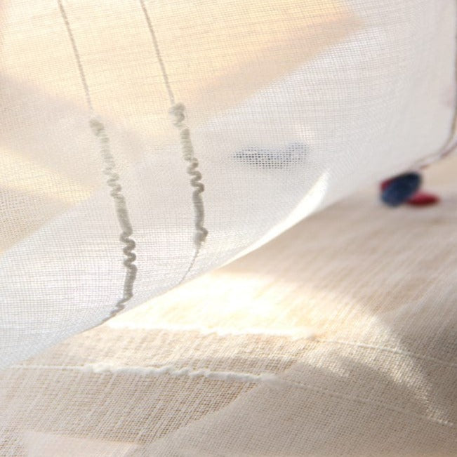 Colorful stereoscopic embroidered transparent curtain | Stornfield