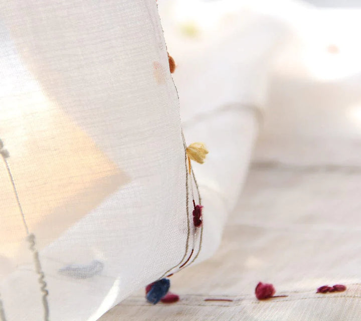 Colorful stereoscopic embroidered transparent curtain | Stornfield