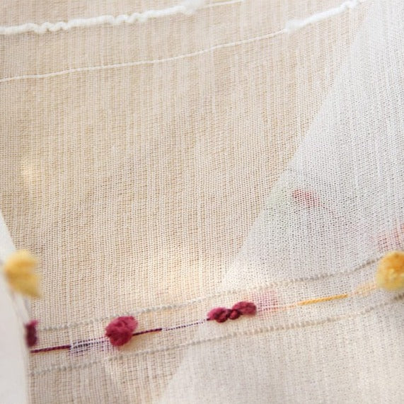 Colorful stereoscopic embroidered transparent curtain | Stornfield