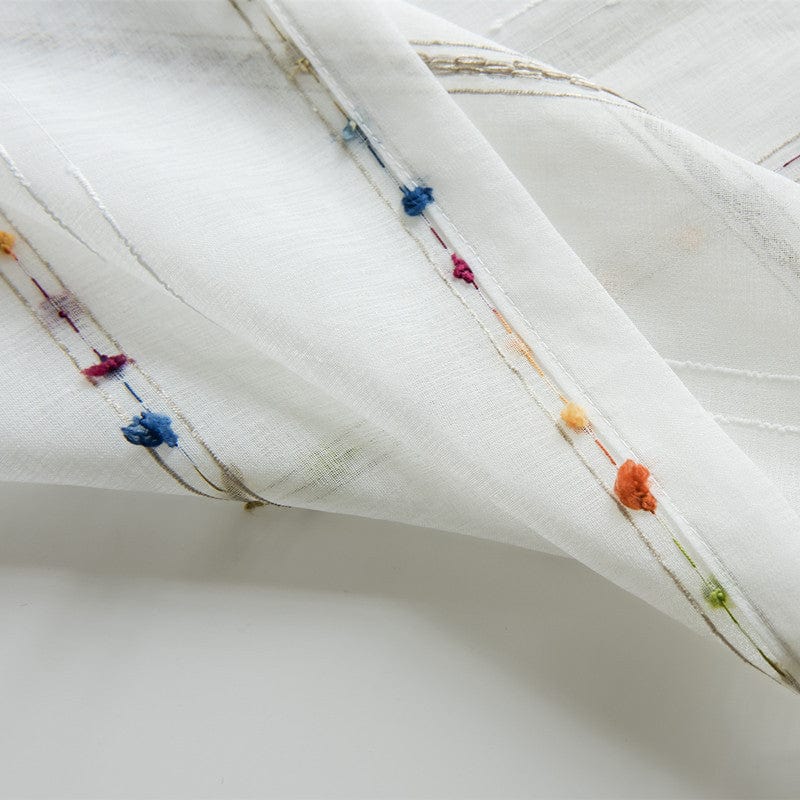 Colorful stereoscopic embroidered transparent curtain | Stornfield