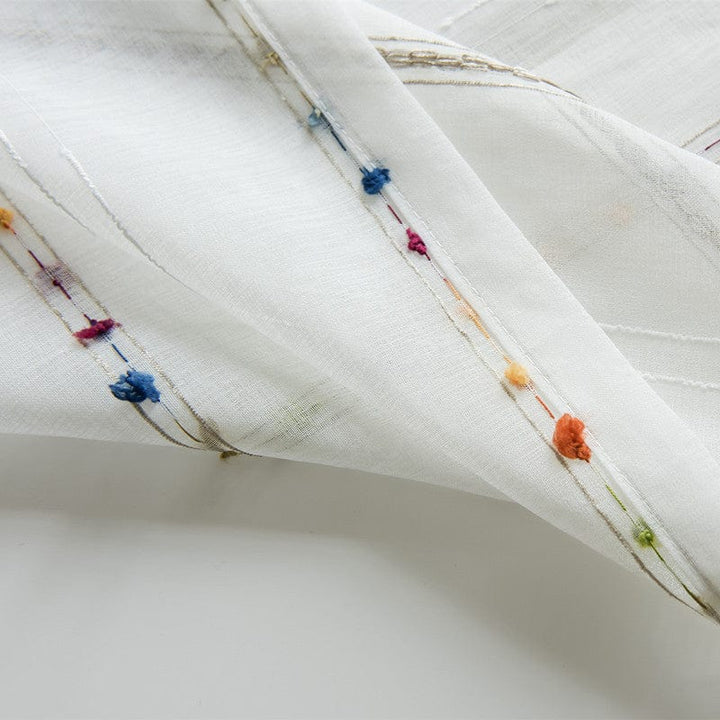 Colorful stereoscopic embroidered transparent curtain | Stornfield