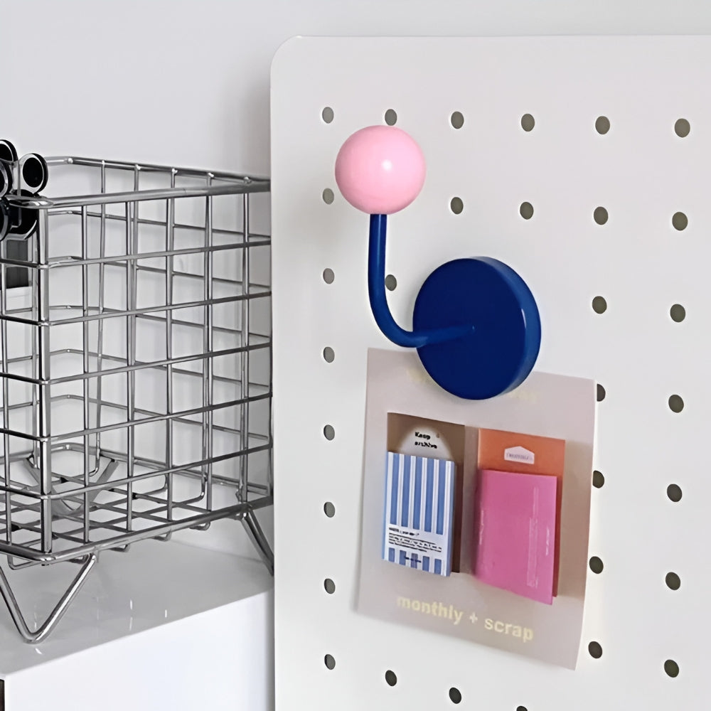 MagneSphere Wooden Magnetic Wall Hooks – Colorful Storage Solution Without Drilling | Stornfield