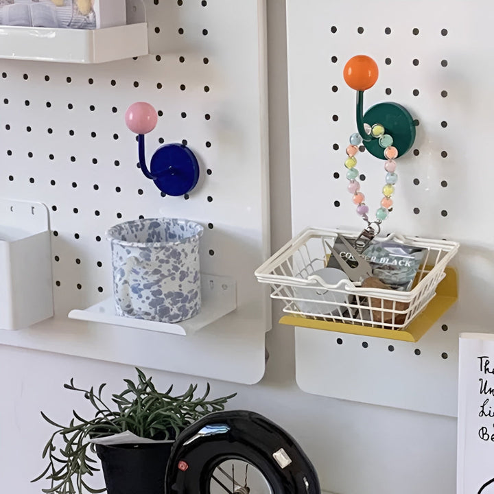 MagneSphere Wooden Magnetic Wall Hooks – Colorful Storage Solution Without Drilling | Stornfield
