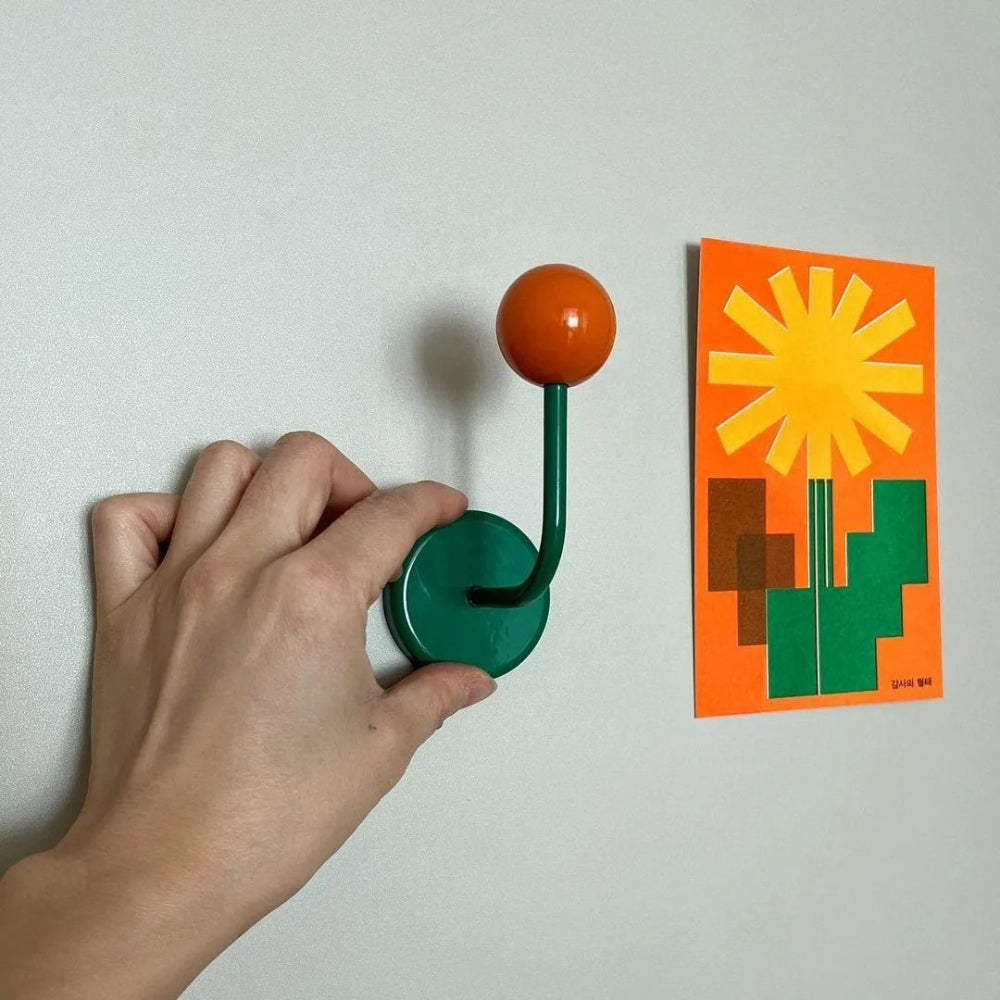 MagneSphere Wooden Magnetic Wall Hooks – Colorful Storage Solution Without Drilling | Stornfield