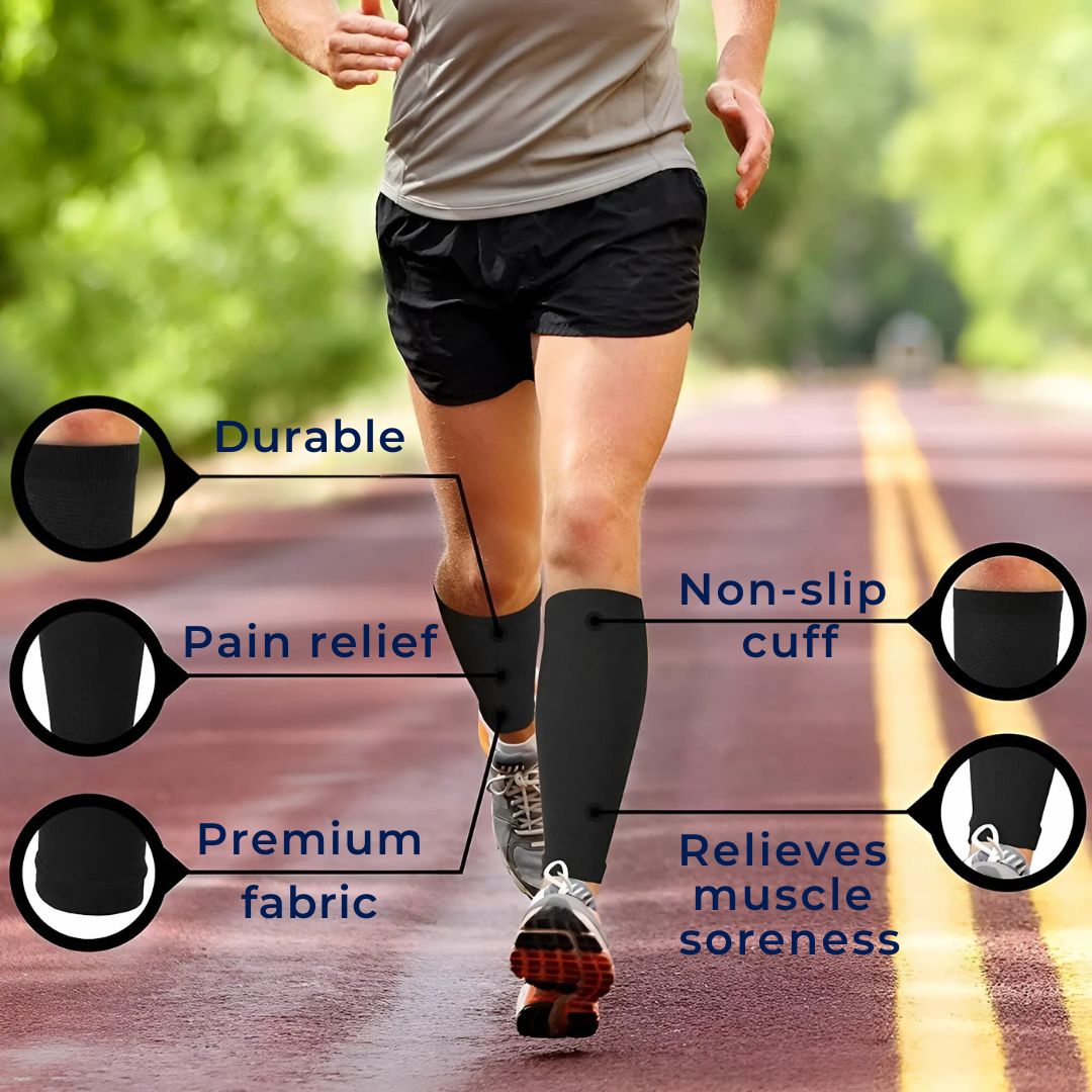ComfortFlow Support Socks | Soft Highly Elastic Calf Compression - for Muscle Recovery and Circulation Enhancement Stornfield