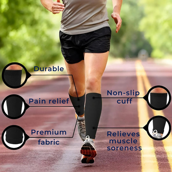 ComfortFlow Support Socks | Soft Highly Elastic Calf Compression - for Muscle Recovery and Circulation Enhancement Stornfield