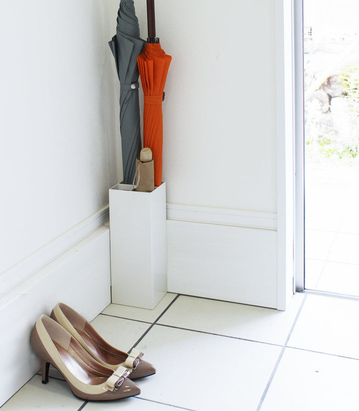 Stornfield | RainGuard Compact Steel Umbrella Stand | Modern Design | Space Saving | Integrated Drip Tray