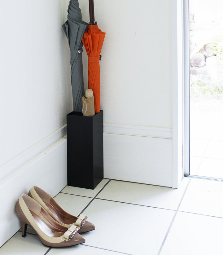 Stornfield | RainGuard Compact Steel Umbrella Stand | Modern Design | Space Saving | Integrated Drip Tray