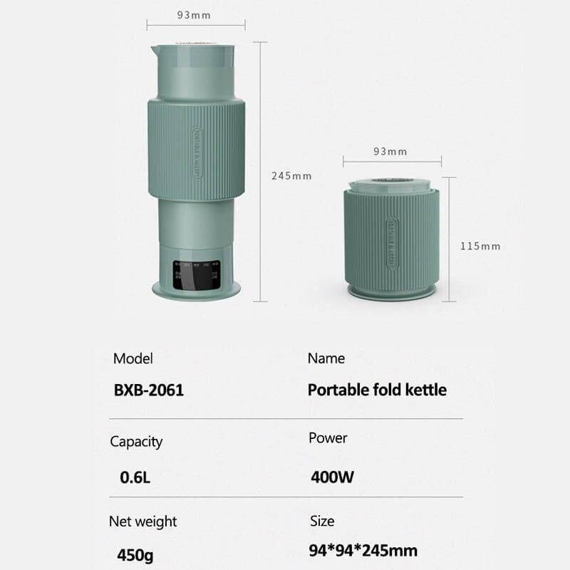 Stornfield | CompactKettle | Bouilloire électrique élégante et pliable | Gain de place et élégant