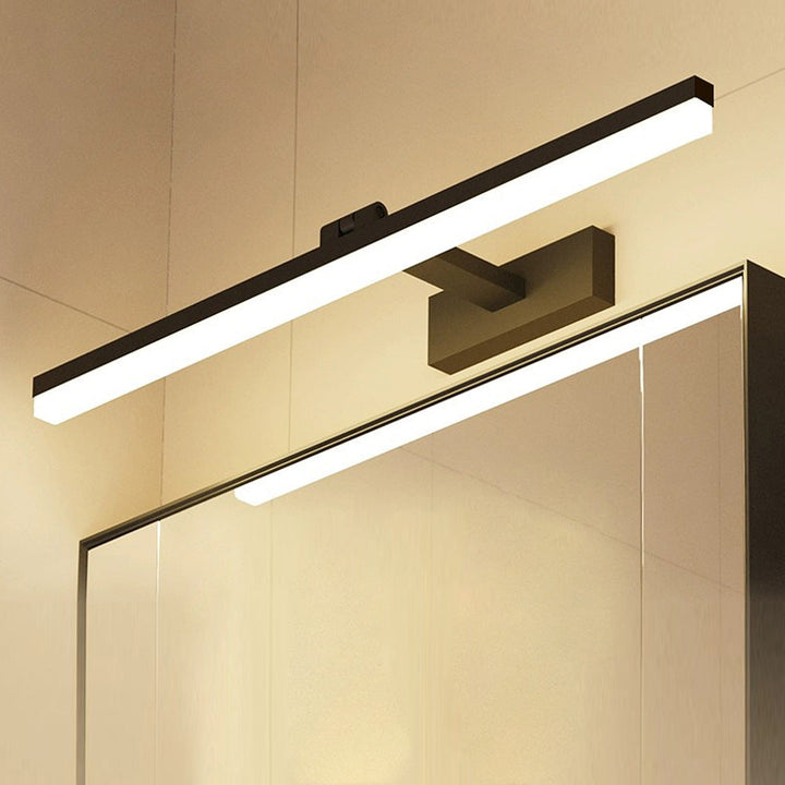 Contemporary Black LED Mirror Bathroom Vanity Light | Stornfield