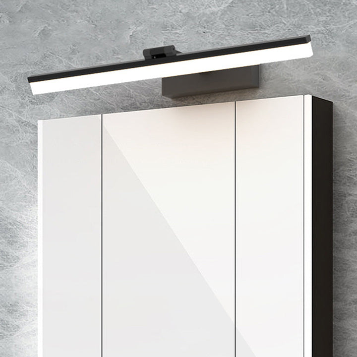 Contemporary Black LED Mirror Bathroom Vanity Light | Stornfield
