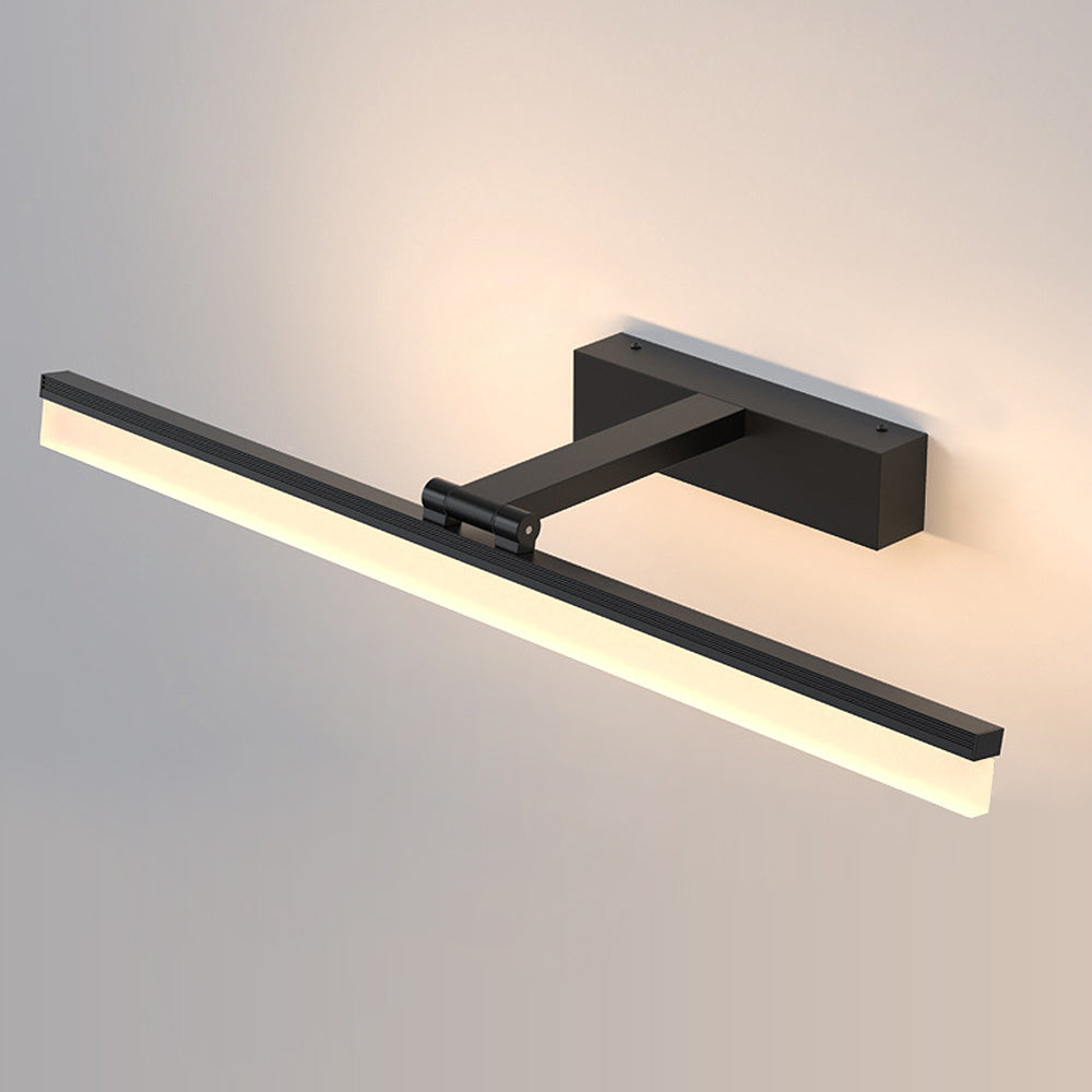 Contemporary Black LED Mirror Bathroom Vanity Light | Stornfield
