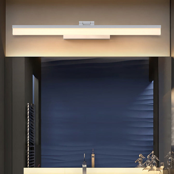 Contemporary Black LED Mirror Bathroom Vanity Light | Stornfield