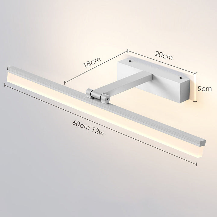 Contemporary Black LED Mirror Bathroom Vanity Light | Stornfield