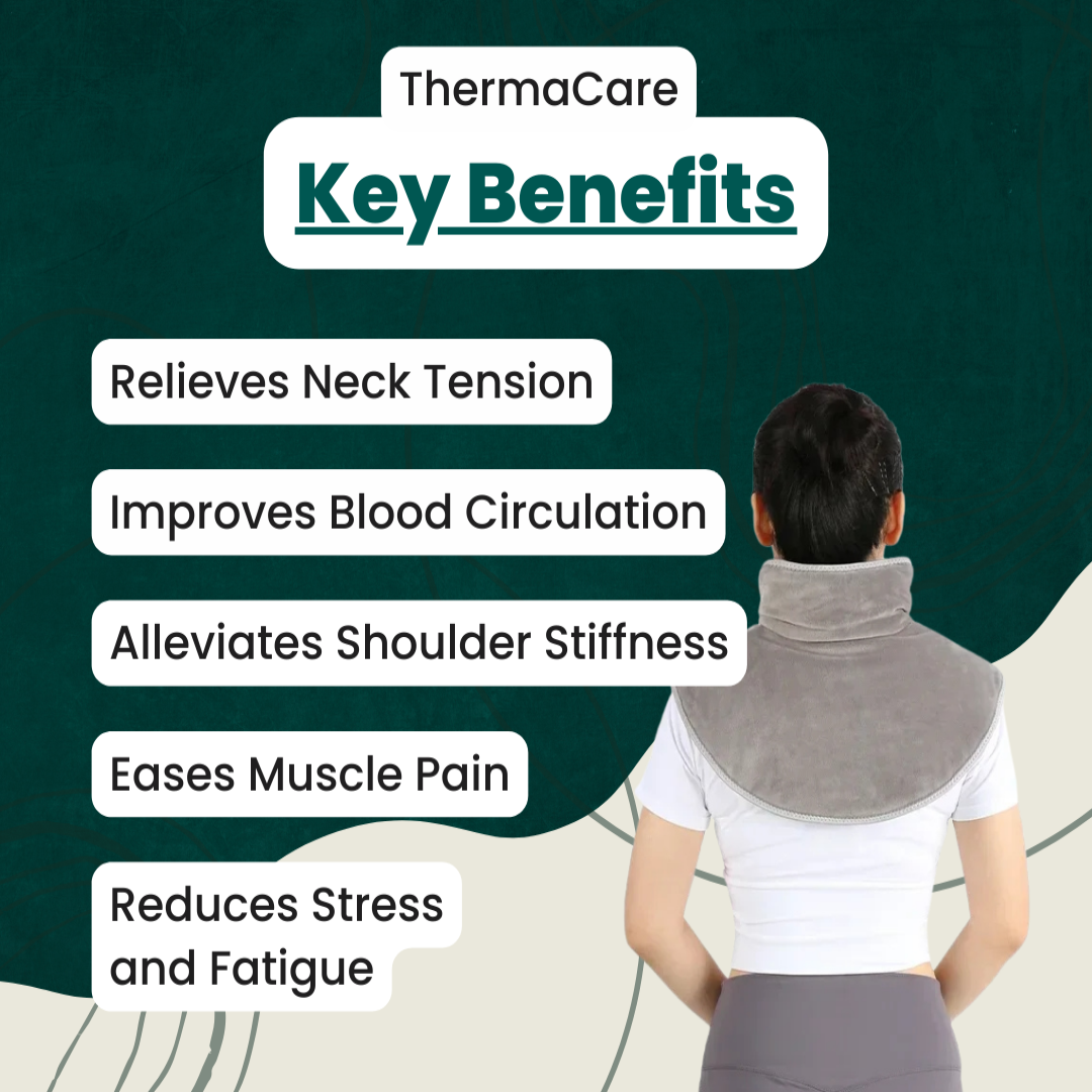 Stornfield | Neck Heating Pad & Massager | Neck and Shoulder Heat for Muscle Relaxation | Adjustable Settings for Stress Relief | Targeted Neck Pain and Relaxation