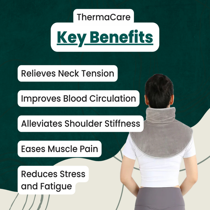 Stornfield | Neck Heating Pad & Massager | Neck and Shoulder Heat for Muscle Relaxation | Adjustable Settings for Stress Relief | Targeted Neck Pain and Relaxation