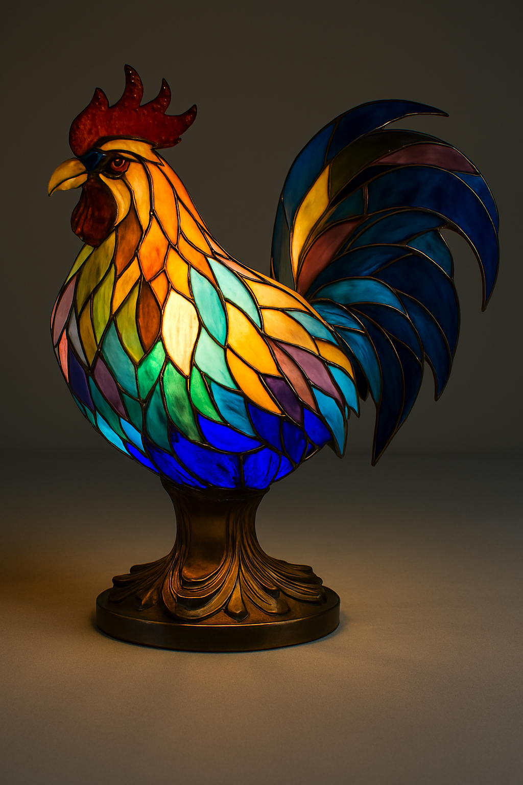 Stornfield | Animal Stained Glass Table Lamp Ornament