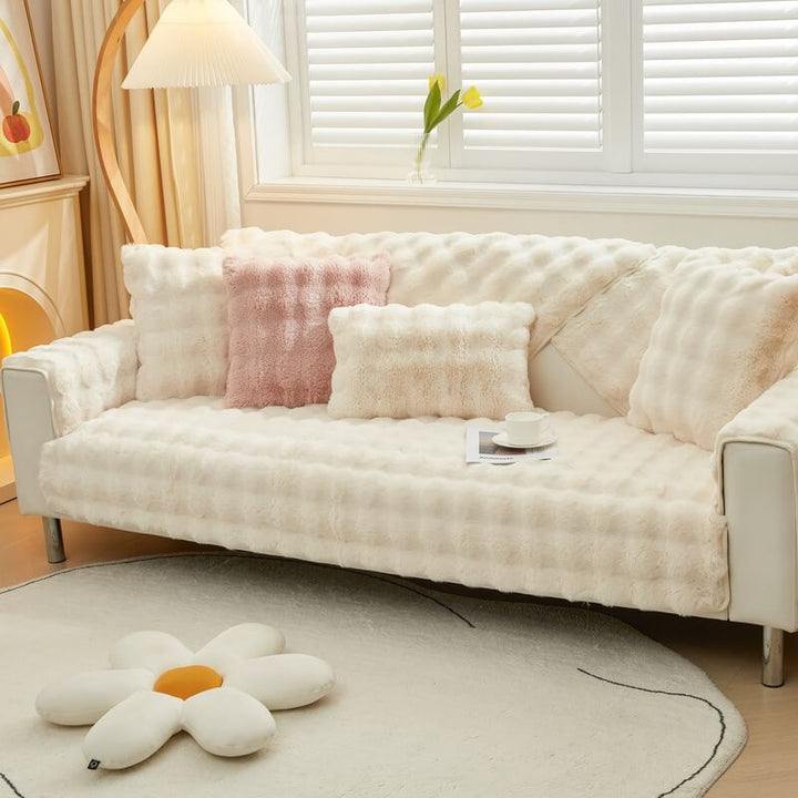 Cozy Plush Solid Colour Non-slip Couch Cover for Comfort | Stornfield