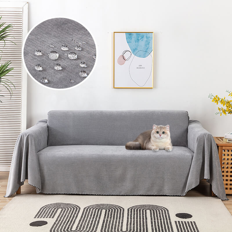 Water-repellent Couchora furniture cover – Robust cord blanket for sofa and chair | Stornfield
