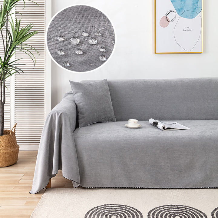 Water-repellent Couchora furniture cover – Robust cord blanket for sofa and chair | Stornfield