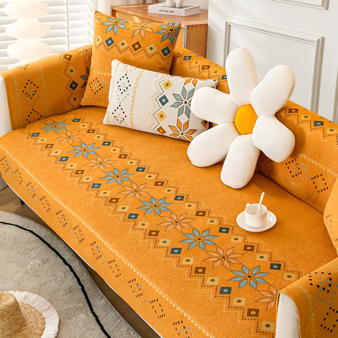Boho Style Sofa Cover – Elastic & UsaStornfielde Year-Round | Protects and Gives a New Look | Stornfield