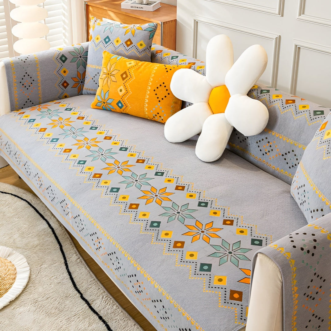 Boho Style Sofa Cover – Elastic & UsaStornfielde Year-Round | Protects and Gives a New Look | Stornfield