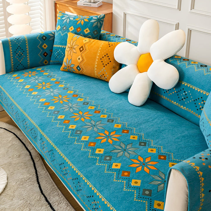 Boho Style Sofa Cover – Elastic & UsaStornfielde Year-Round | Protects and Gives a New Look | Stornfield
