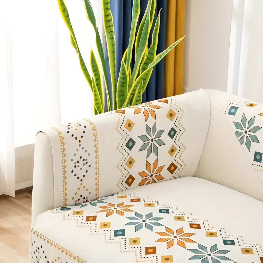 Boho Style Sofa Cover – Elastic & UsaStornfielde Year-Round | Protects and Gives a New Look | Stornfield