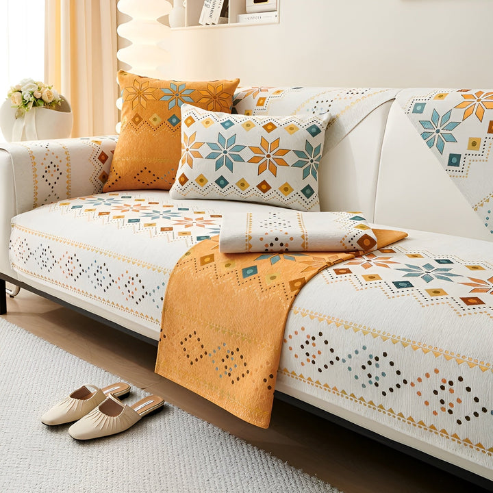 Boho Style Sofa Cover – Elastic & UsaStornfielde Year-Round | Protects and Gives a New Look | Stornfield