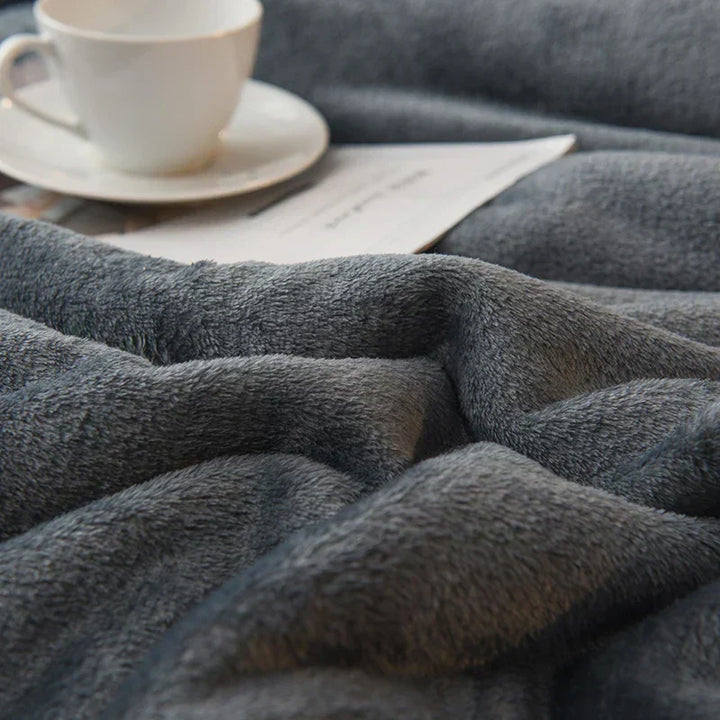 Stornfield | CozyNest Reversible Wool Blanket – Flannel & Cashmere Warm Blanket for Winter