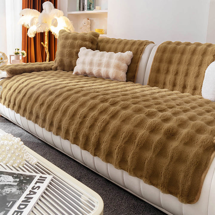 Cozy Plush Solid Colour Non-slip Couch Cover for Comfort | Stornfield