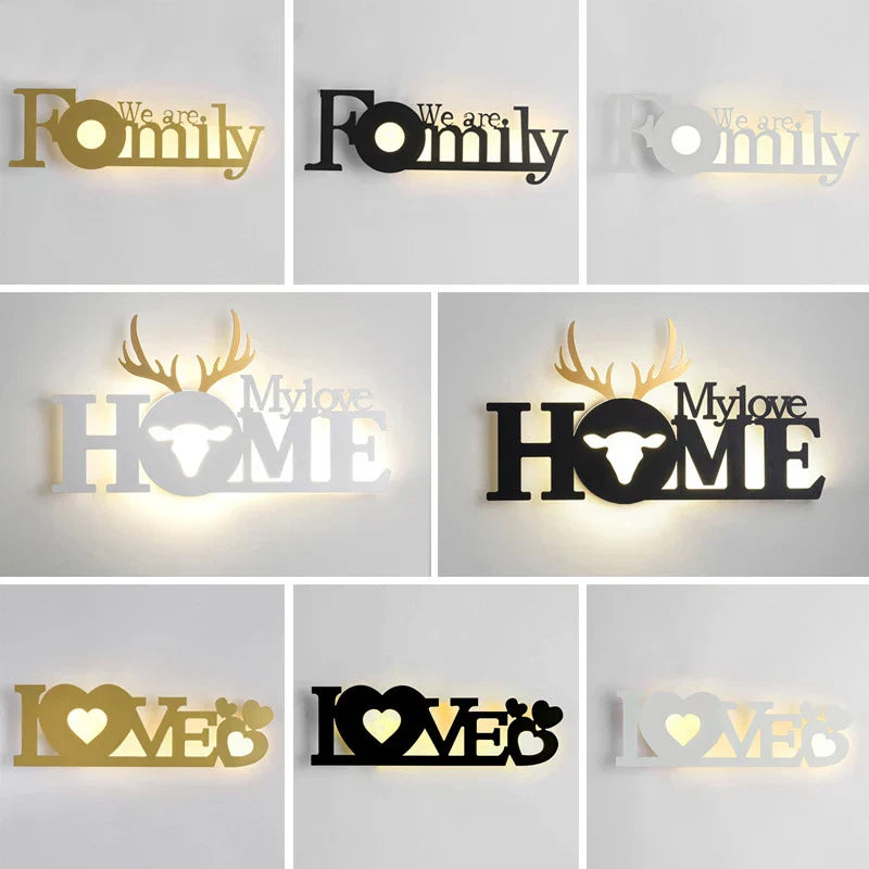 Modern LED Letter Lamp for Wall Mounting – Decorative Light for Living Room and Office | Stornfield